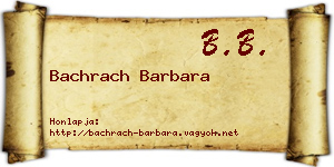 Bachrach Barbara névjegykártya