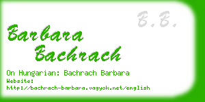 barbara bachrach business card